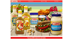 Desktop Screenshot of cainsfoods.com